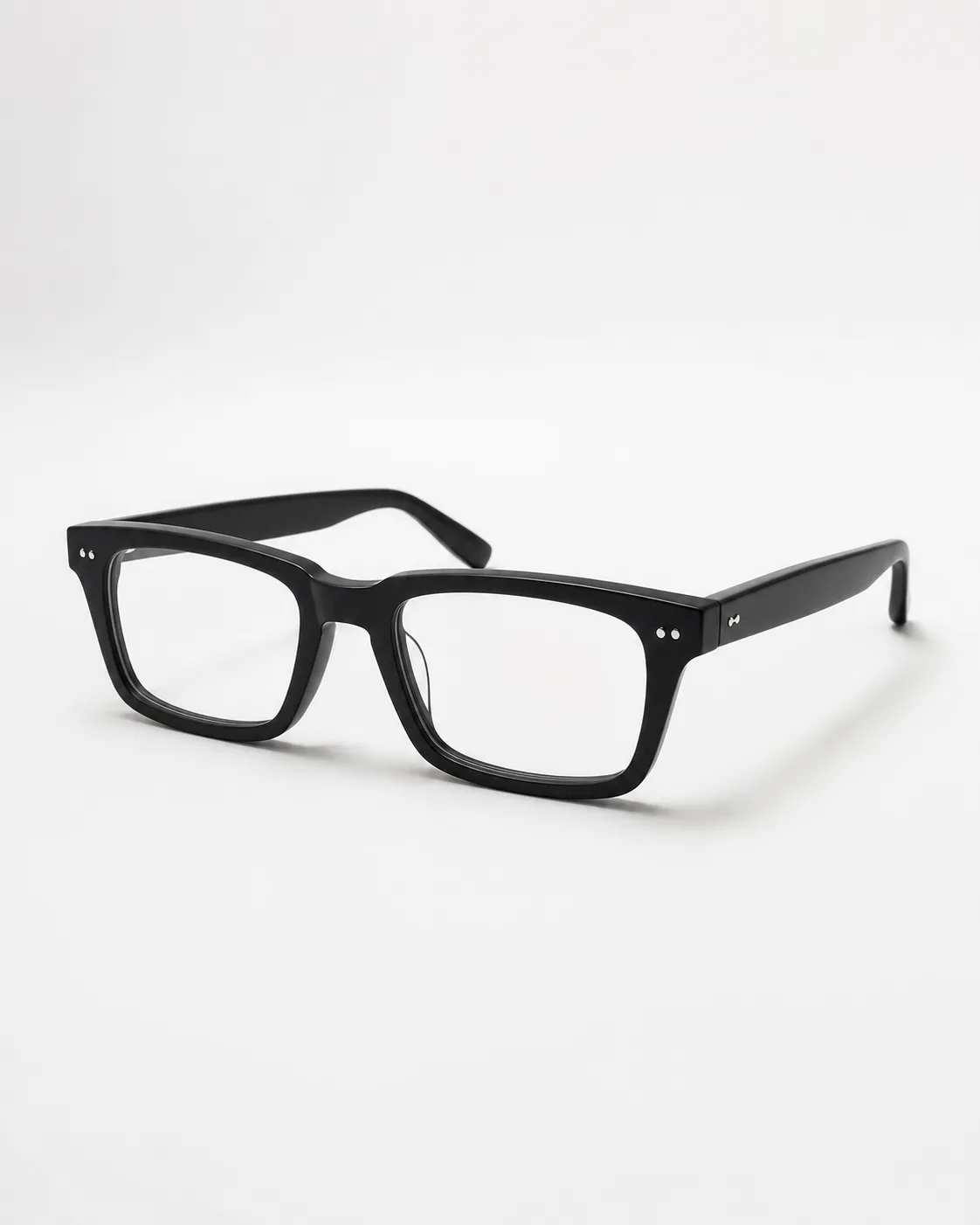 Lentes rectangular negro vistos de frente