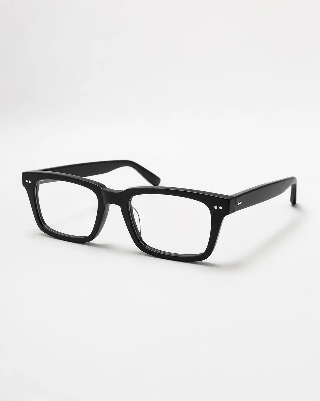 Lentes rectangular negro vistos de frente