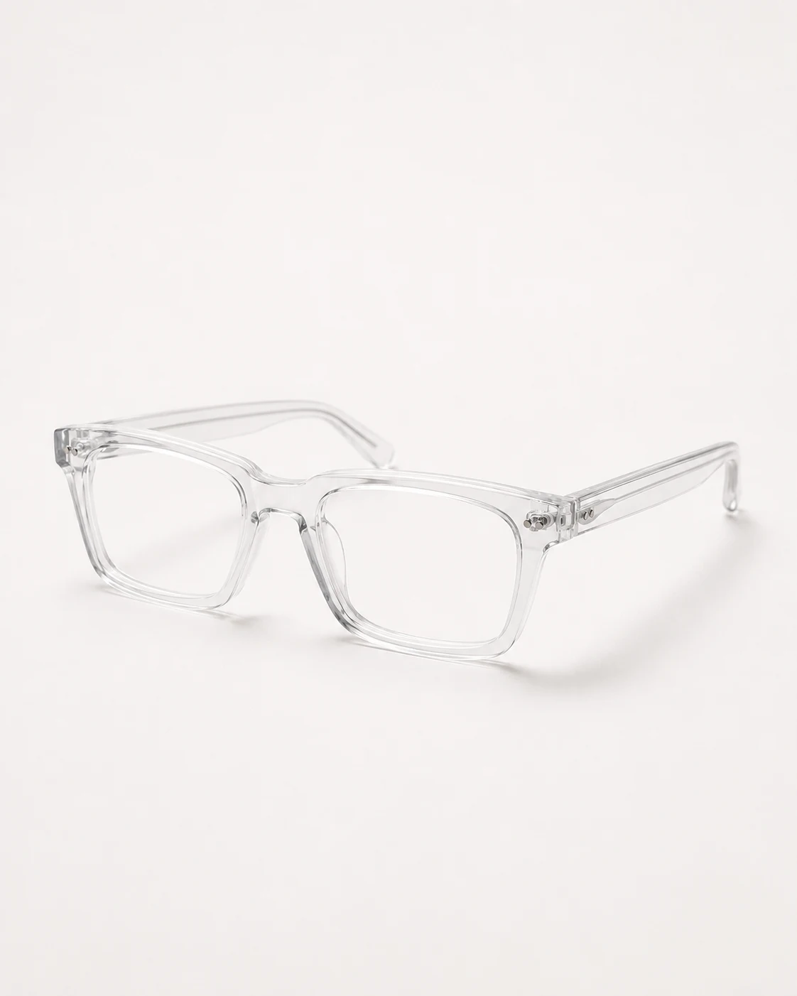 Lentes rectangular transparente vistos de frente