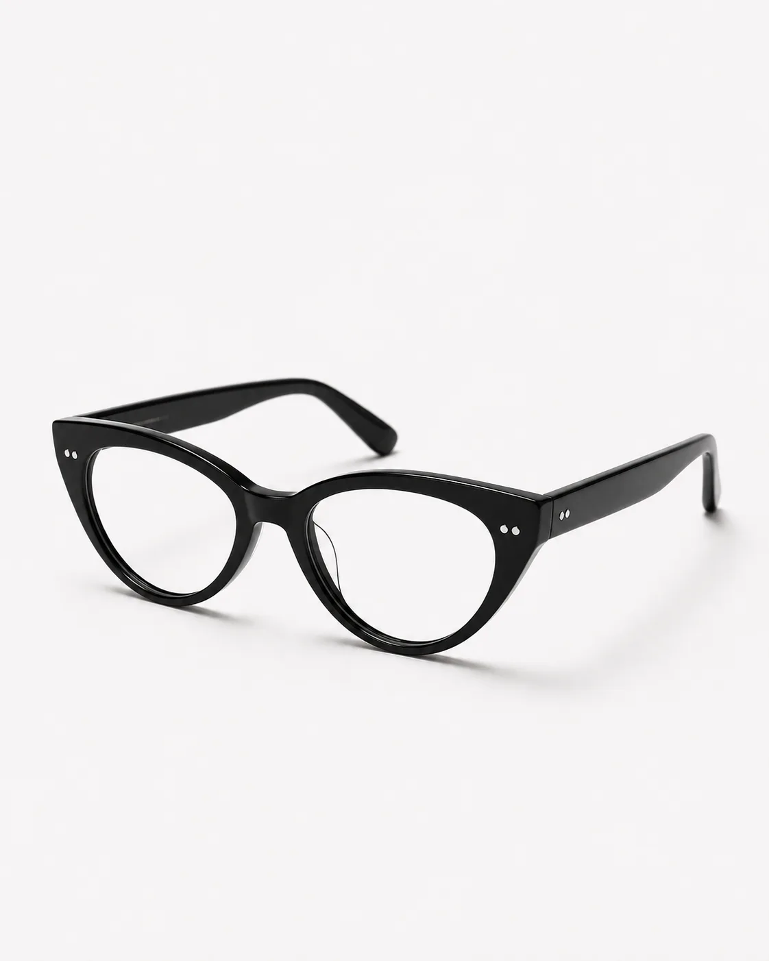 Lentes cat eye negro vistos de frente
