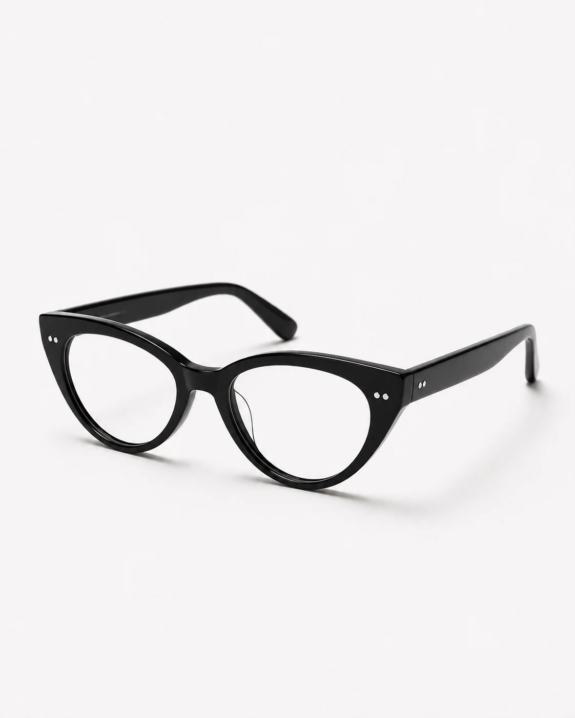 Lentes cat eye negro vistos de frente