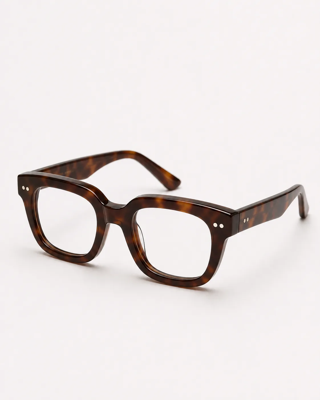 Lentes acetato grueso marrón vistos de frente