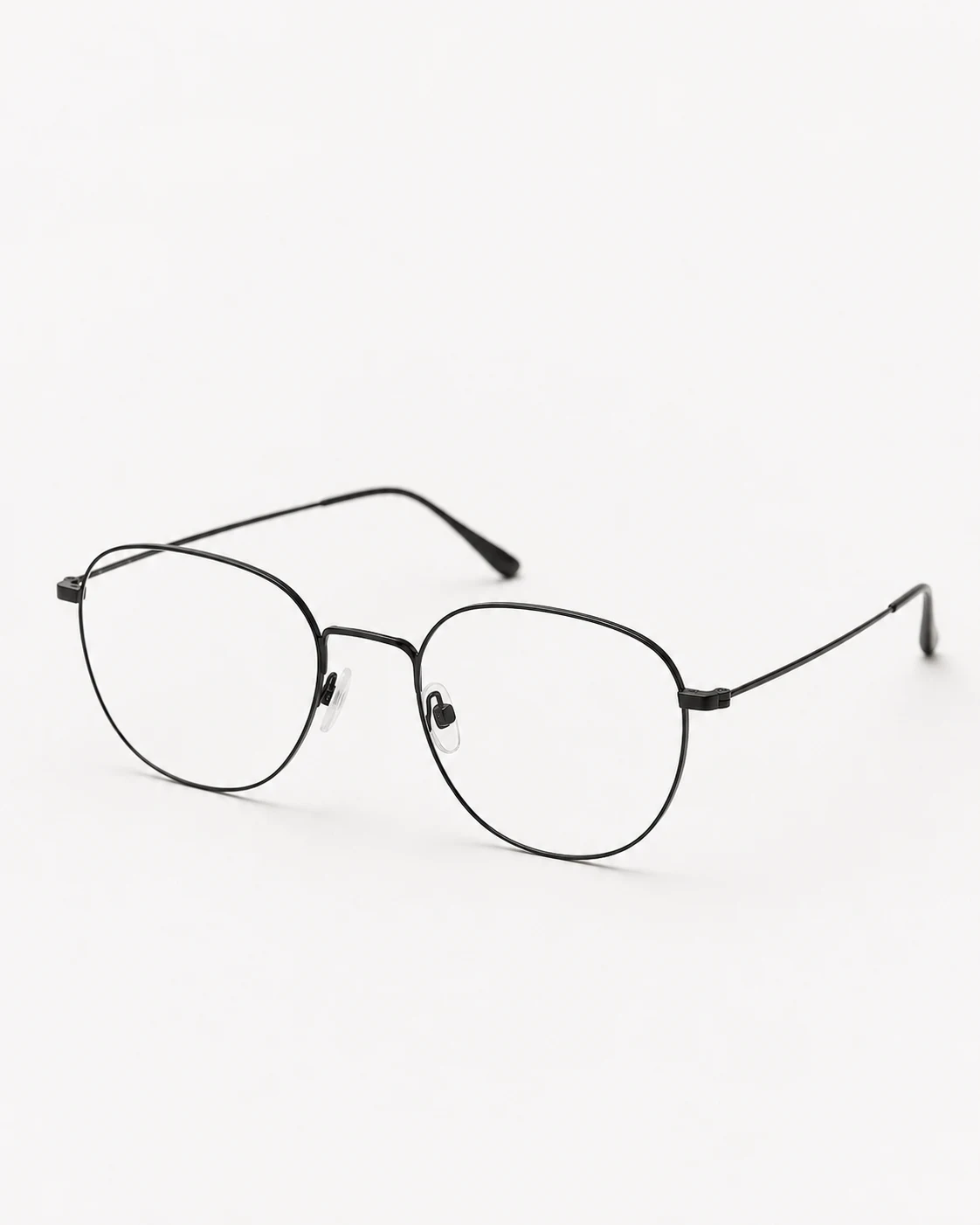 Lentes metal negro ultrafino vistos de frente