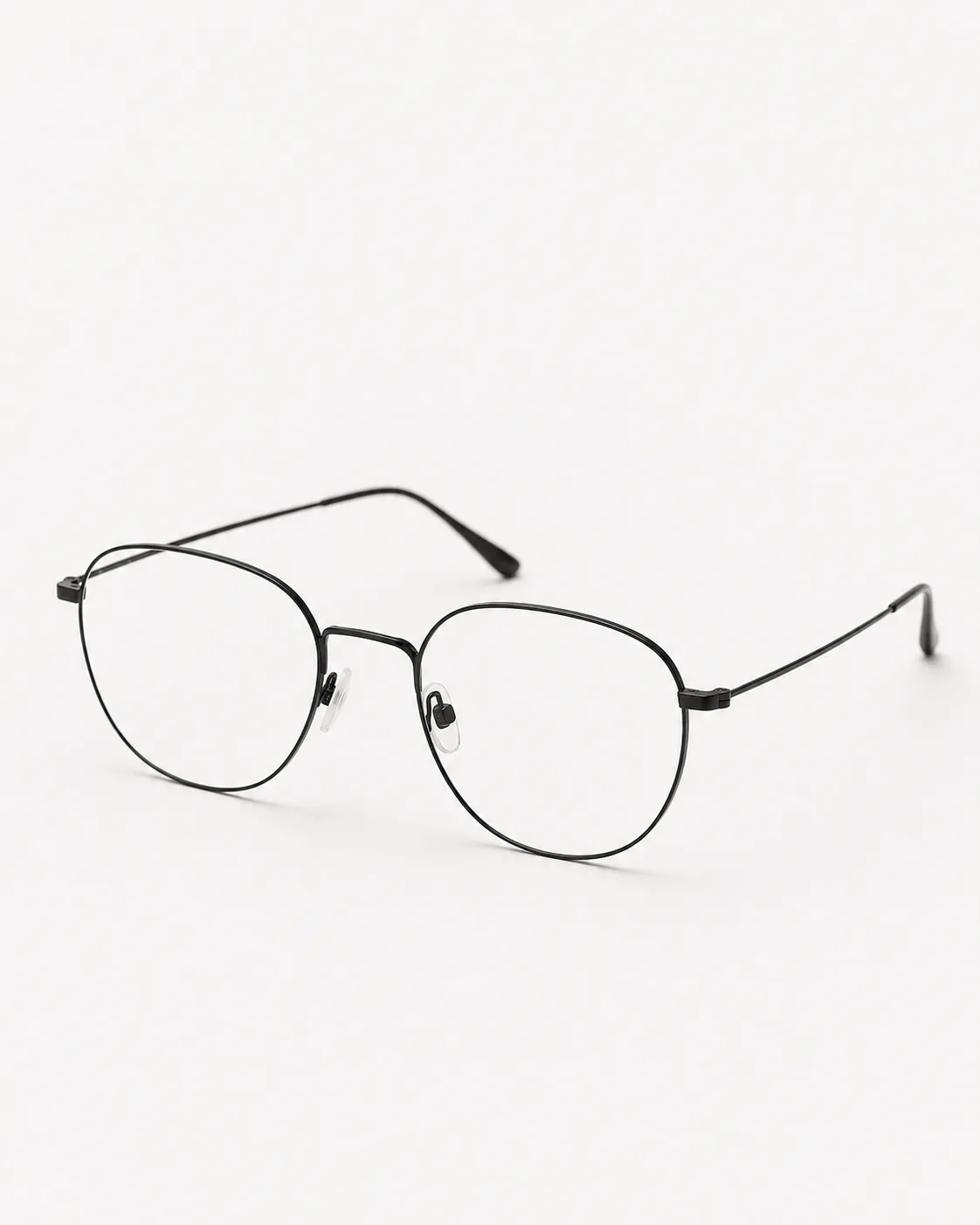 Lentes metal negro ultrafino vistos de frente