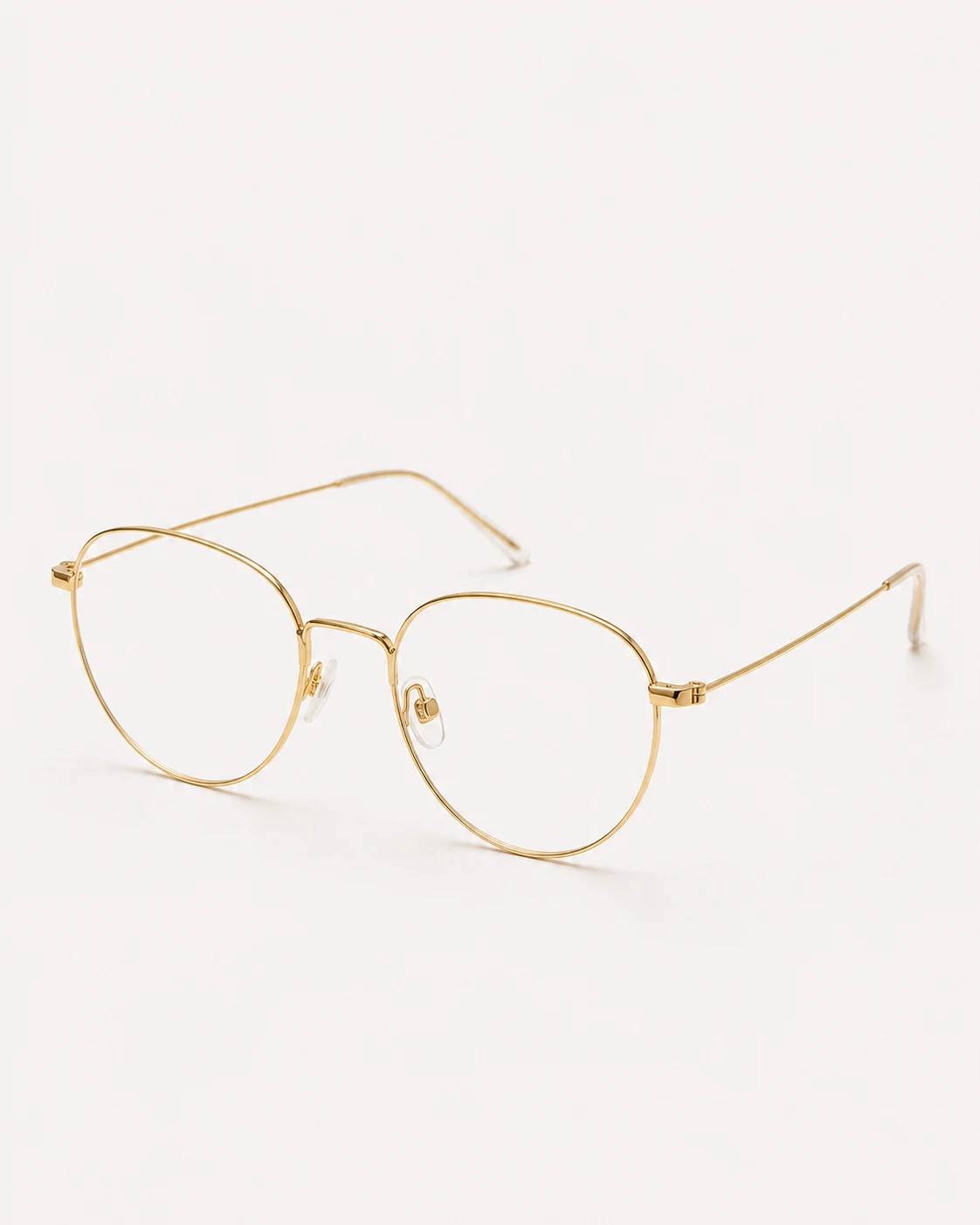 Lentes metal dorado ultrafino vistos de frente